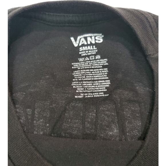 Vans | Black Long Sleeve T-Shirt with Neon Graphics | Size Small - Picture 3 of 5